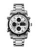 Skmei 3 Time Back Light Display Digital Watches Mens Full Steel Strap Quartz Wristwatch Countdown Clock Relogio Masculino