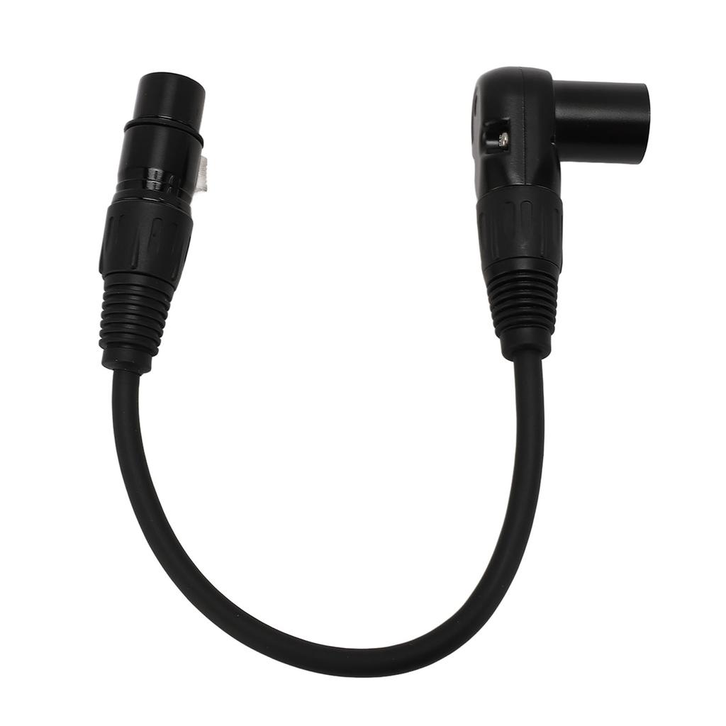 XLR Microphone Extension Cable Adapter 90 Degree XLR Male to Female 3 Pin Mic Cord for Speakers Studio Mixers Sound