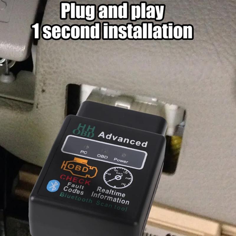 Автомобильный сканер OBD2 Elm327 Bluetooth, диагностический сканер неисправностей автомобиля, считыватель кодов V1.5 OBDII, автоматический диагностический инструмент неисправностей для Android IOS