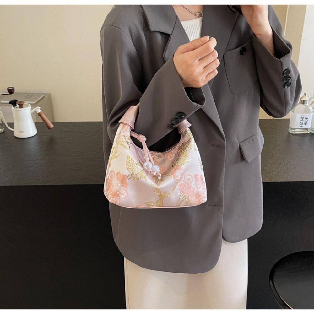 Embroidered Chinese Style Handbag Canvas Cheongsam Bag Casual Hanfu Embroidery Handbag Wedding