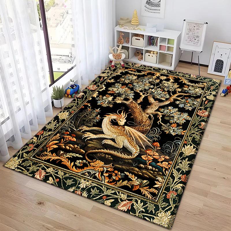 Fox Floral Frame Carpet Is Suitable For Living Room And Bedroom Doormats Office Balcony Decorative Carpet A10