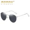 aoron Round Frame Polarized Sunglasses Fashion Design Metal Anti Glare UV400 Driving Fishing Cycling Sport Glasses for Men Women