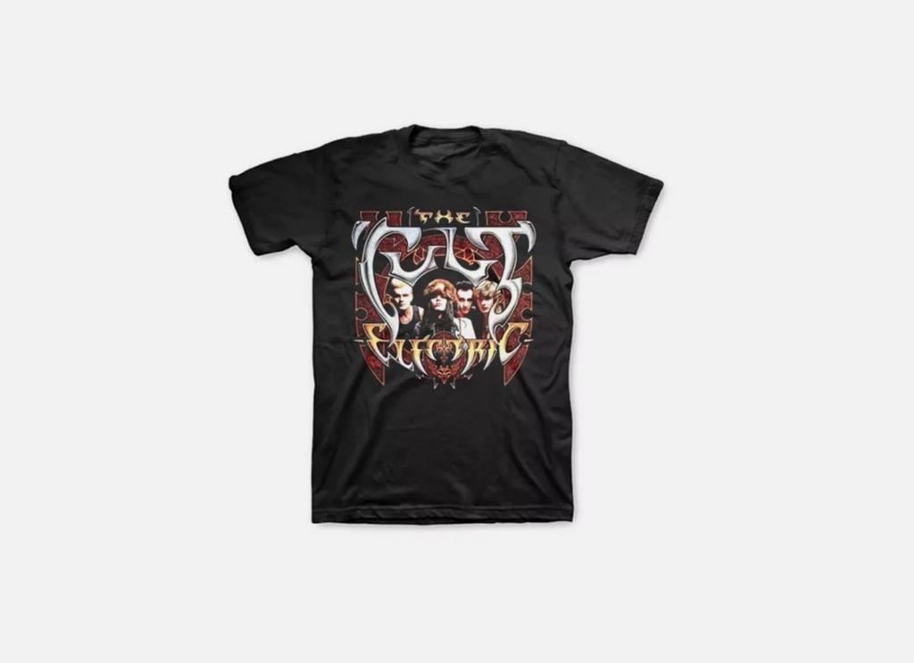 The CULT Electric Album Cover Black Cotton Reprinted T Shirt Full Size S-5XL