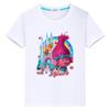 Fantasia Balloon Trolls T Shirt for Kids Boy 10 Years Kawaii Tops Y2k One Piece Trolls 100%Cotton Short Anime Tees Girl Clothes