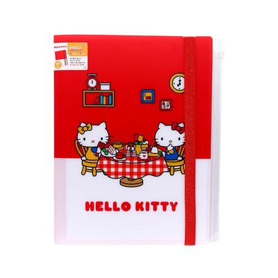 Канцтовары Персонажи Sanrio Товары Прозрачный с резинкой 5 карманов Hello Kitty S2174545 Sun-Star Папка, Многофункциональная, Резинка, + Молния,