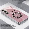 Чехол для телефона Samsung S26 S25 S24 S23 S22 S21 S20 A56 A36 с блестящим узором «Алмазная пыль», 2D, гальванизированный, защитное стекло