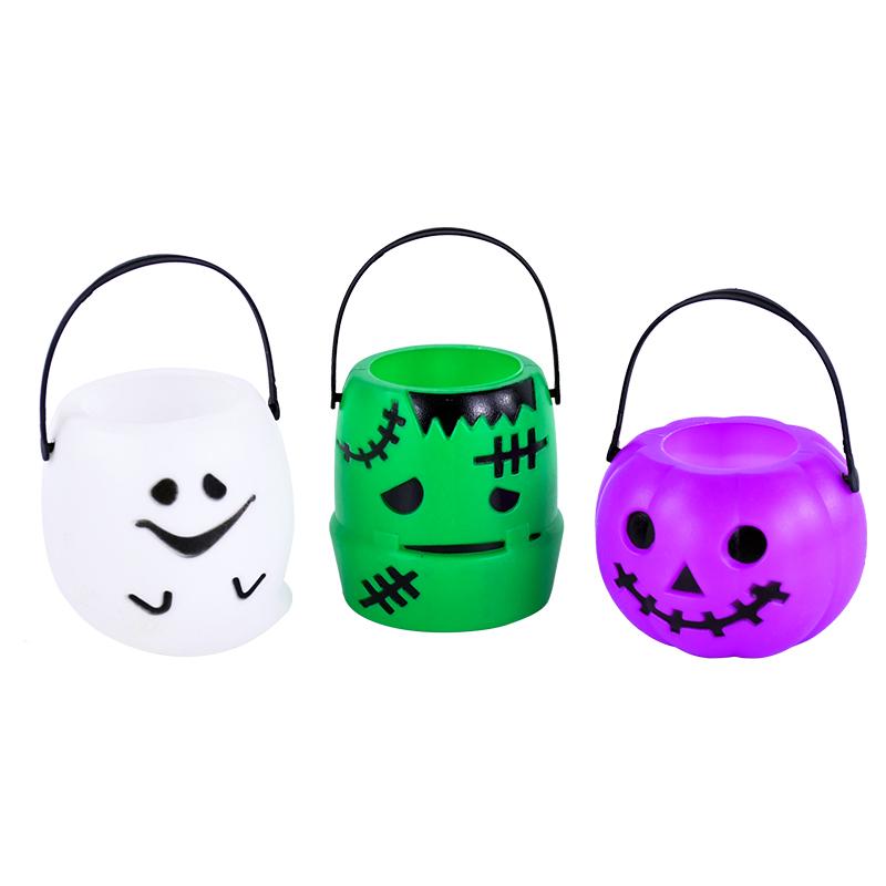 1-6Pcs Halloween Party Candy Bucket Pumpkin Gift Box Container Trick or Treat Cookie Snack Holder Decoration Props Kids Favors