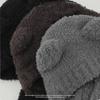 Bear Ear Women Scarf Hat Knitted Knitted Pullover Cap Durable Warm Cap  Outdoor Activities