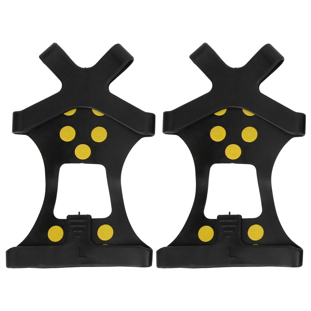 10 Studs AntiSkid Snow Ice Climbing Shoe Spikes Ice Grips Cleats Crampons Shoes Cover(Crampon Non