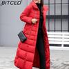Winter Women's Cotton Coat - Extended Length, Thickened Long-Line Down-Filled Cotton Jacket