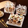 10pcs 4/6pcs Cupcake Box, Transparent Dessert Packing Box, Small Cup Packing Box Muffin Cups