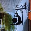 ALASSE Halloween Witch Metal Silhouette Wall Decor, Iron Witch Cauldron Wall Hanging Decorations for Yard, Halloween Garden Scary Hanging Ornaments