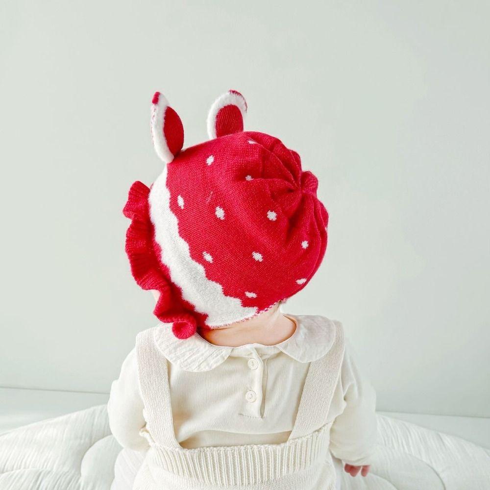 Warm Infant Beanie Hats Rabbit Ear Kids Pullover Cap Fashion Baby Knitted Hat Ear Protection