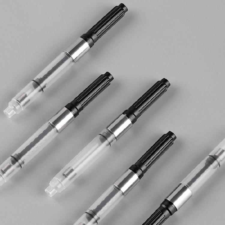 10Pcs/pack Standard Fountain Pen Converters Spirals Rotation Loading System Metal Collar Vacuum Sealed Ink Cartridges