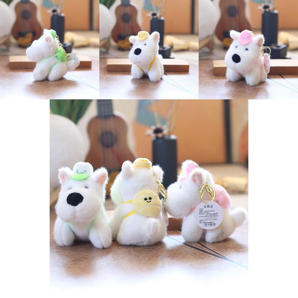 West Highland Dog Plush Toy Keychain Super Soft Bag Charm Gift For Kids