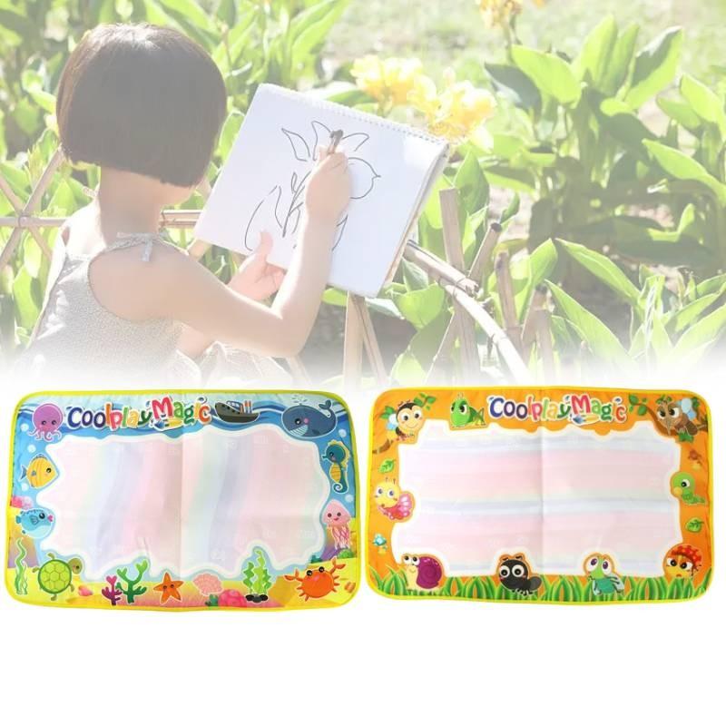 Многоразовый тканевый коврик для рисования водой с животными океана, доска для каракулей, сенсорная игра, развивающая игрушка для детей и малышей