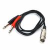 XLR Female To 6.35mm Mono Male Audio Y Splitter Cable, 1 XLR Female To 2 Dual 6.35mm Male 30cm (1.5m/3m) Stereo Mic Audio Converter Adapter Cable