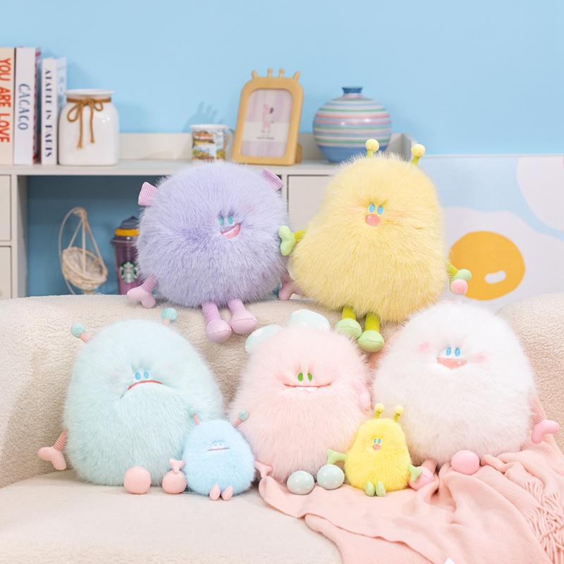 Cute Chubby Alien Monster Plush Dolls Cartoon Pendant Toys Throw Pillows Birthday Gifts For Children Boys Girls