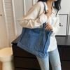 Джинсовая большая сумка Женская сумка через плечо Повседневная сумка через плечо
