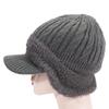 Unisex Winter Hat Outdoor Thick Ski Sports Knitted Hat Plush Fur Lined Warm Earflap Cap Stylish Soft Knit Hat