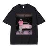 Rapper Lil Yachty Pink Car Mugshot Graphic Tshirt Men Women Hip Hop Rap Casual T-shirts Male Vintage Oversized Tees Streetwear