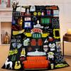 1PC Friends Show Quotes Flannel Blanket Gift, Suitable for Both Men And Women, Soft Ideal for Beds And Sofa, Birthday Or Christmas Gift