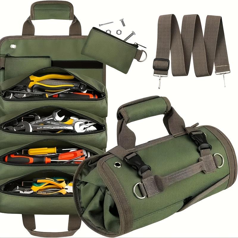 1pc Heavy-Duty Rolling Tool Kit - Multifunctional Electrician and Mechanic Storage Bag, Ideal Father's Day Gift