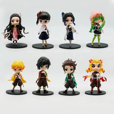 Клинок, рассекающий демонов Kimetsu No Yaiba Q-версия Фигурка Незуко Танджиро Дзэницу Синобу Кёджуро Мицури Очаровательная ПВХ Модель Игрушка