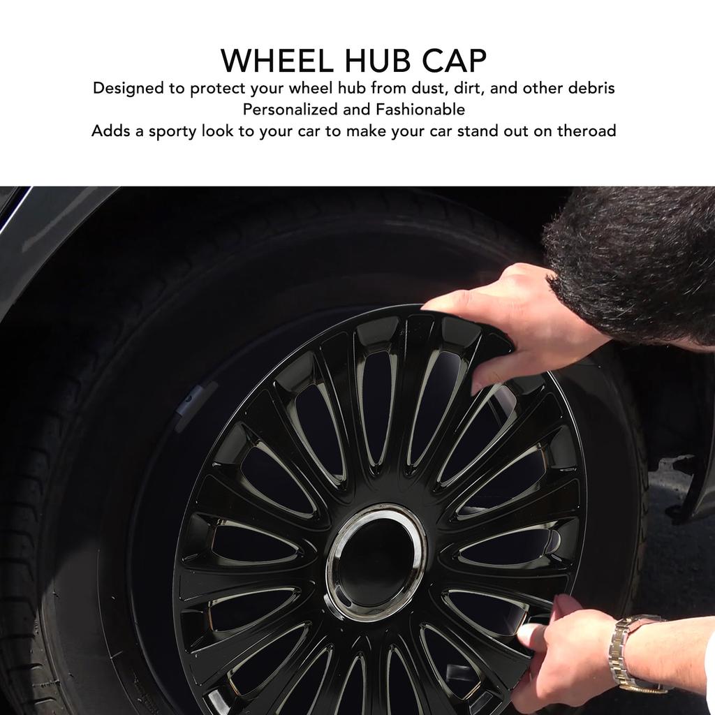 Универсальный 4 шт. 14-дюймовый колпак колеса, черный, элитный, крутой спортивный обод колеса, сменная накладка, автомобильные аксессуары для Ford