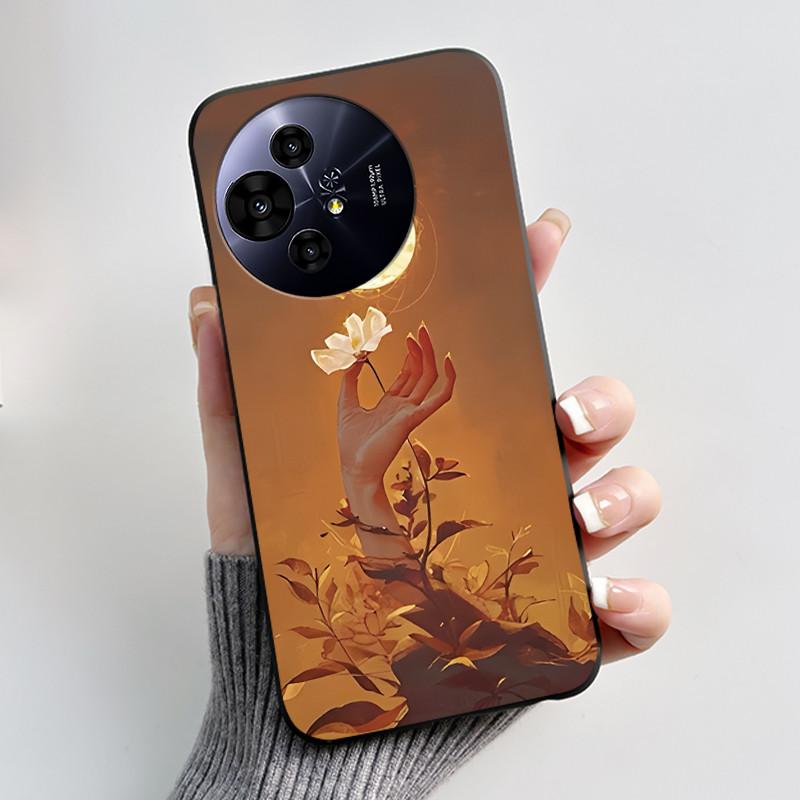 Чехол для TCL 50 NxtPaper 5G / 50 Pro NxtPaper 5G Чехол Роскошный Дракон Милый Крутой Мальчики Девочки Черный Матовый Мягкий Силикон Задняя Крышка