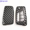 Jingyuqin 2/3 Button Remote Carbon Silicone Car Key Case For Toyota Auris Corolla Avensis Verso Yaris Aygo Scion TC IM 2015 2016