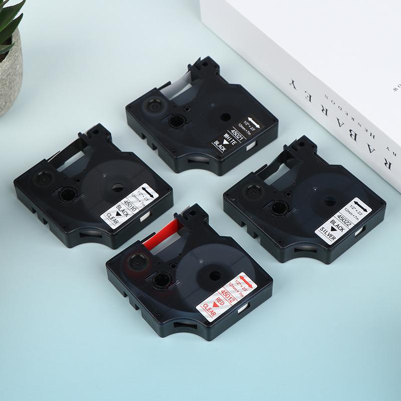 Многоцветные ленты для принтера этикеток Самоклеящиеся этикетки Водонепроницаемые и устойчивые к царапинам D1 6/9/12/19/24 мм