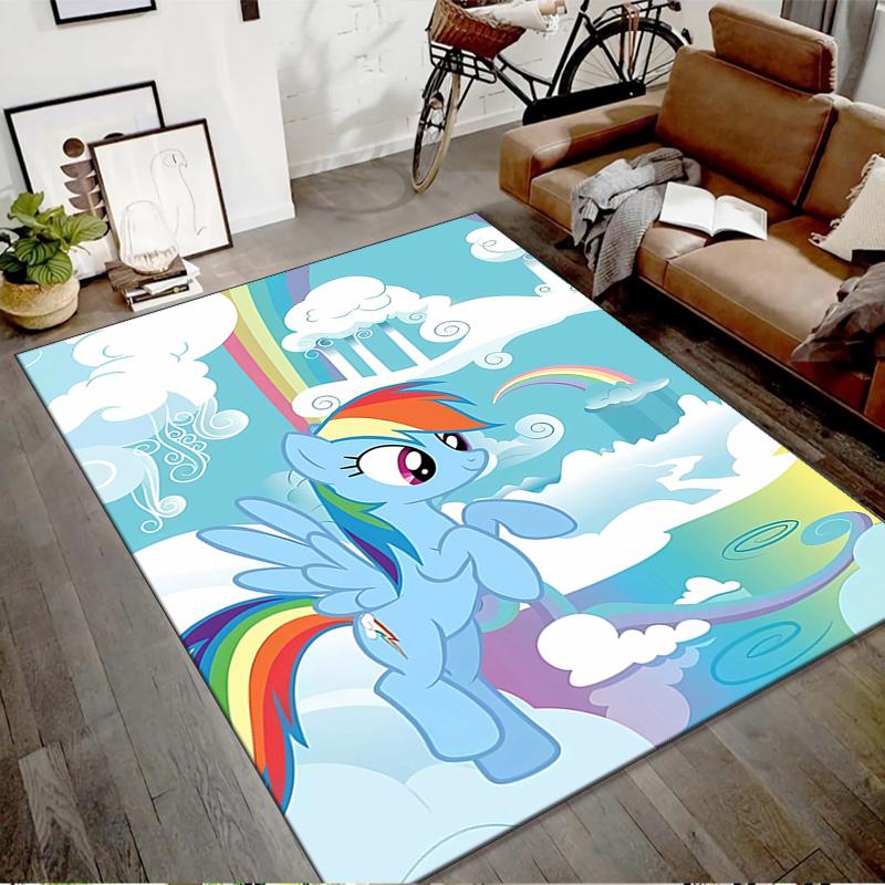 1 шт. Коврик с принтом My Little Pony 7 Дизайнов для Спальни Гостиной Домашний Декор Коврики Коврик Нескользящий Коврик для Прикроватной Зоны