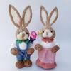 35CM Handmade Woven Rabbit Christmas Ornament - Intangible Cultural Heritage Souvenir