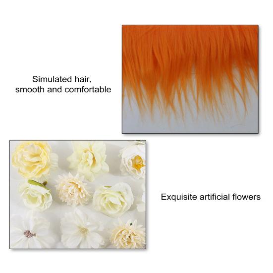 DIY Therian Masque Kit Blank Cat Fox Masque with Felt Fabric Sheet Faux Fur