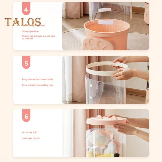 Трубка для хранения плюшевых игрушек, вертикальный органайзер для плюшевых кукол, прозрачное ведро для игрушек для домашних животных, мягкая детская игрушка