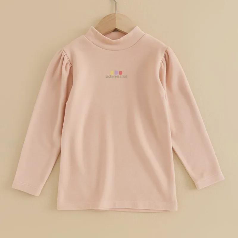 Girls' Thermal Turtleneck Fleece Shirt for Autumn & Winter - New Design