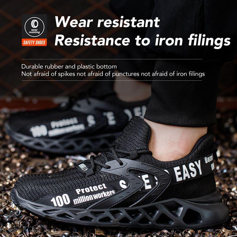 Fashion Safety Shoes For Women Men Indestructible Shoes Anti-Puncture Anti-Smash Work Shoes Lightweight Comfort Protective Shoes