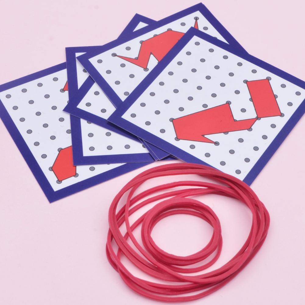 Montessori Teaching Aids Geometry Nail Board 0.4 Children's Graphics Early Education Toys Children's Educational Mathematics Wooden Nail Board