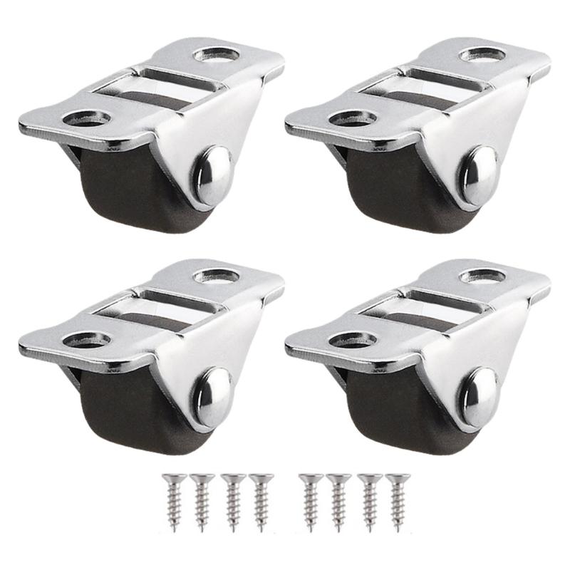 4pcs Mini Furniture Casters Easy To Install Rubber Wheel  Floor Protections for Easy  Movement Of Small Furniture