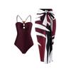 Новинка 2024 года, сексуальный цельный купальник с эффектом пуш-ап, женский купальник-бикини в стиле ретро с принтом, Монокини, бразильский купальный костюм, платье