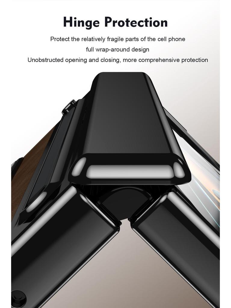 Чехол с полной защитой для Samsung Z Fold4/5/6/7: Включает чехол для ручки, пленочную петлю и защиту складного экрана.