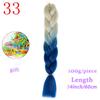 MISS WIG Ombre Oversized Hazelnut Hair 24" 100g Synthetic Crochet Braid Hair Extension Fiber