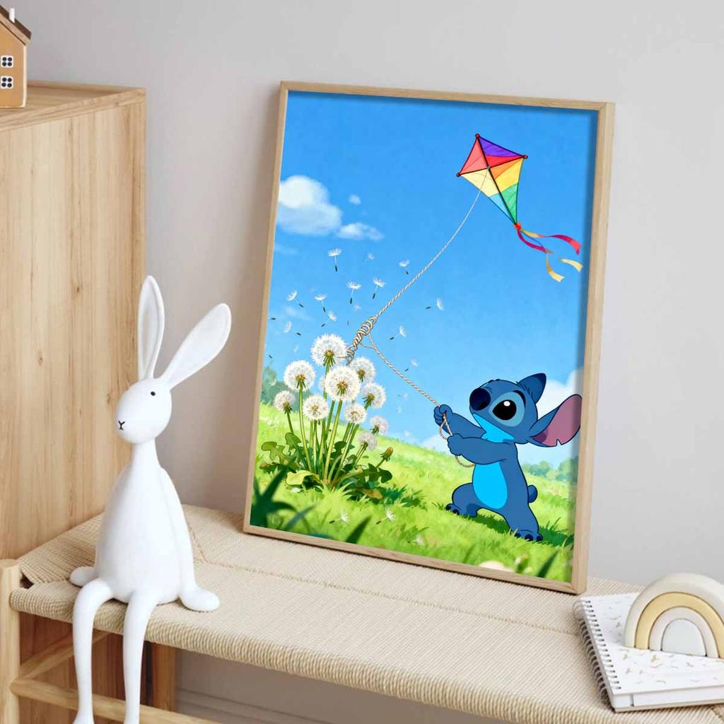 Diamond painting set Disney full diamond 5D Stitch kite flying dandelion art home decoration creative handicrafts