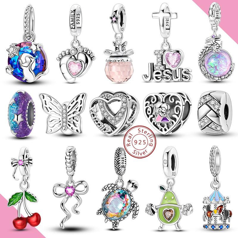 Медные Шармы Бусины Подходят для Оригинального Браслета DIY Подвеска Женские Украшения