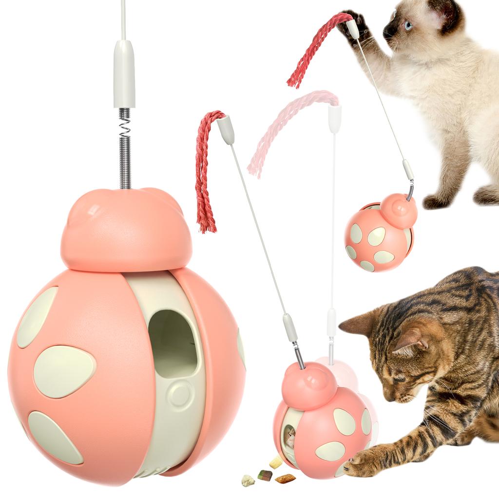 Cat Interactive Toy Tumble Pet Treat Feeder Leaking Dispenser Ball Fun Pet Toy Plastic Pet Fun Tumbler Feeder for Small Dogs