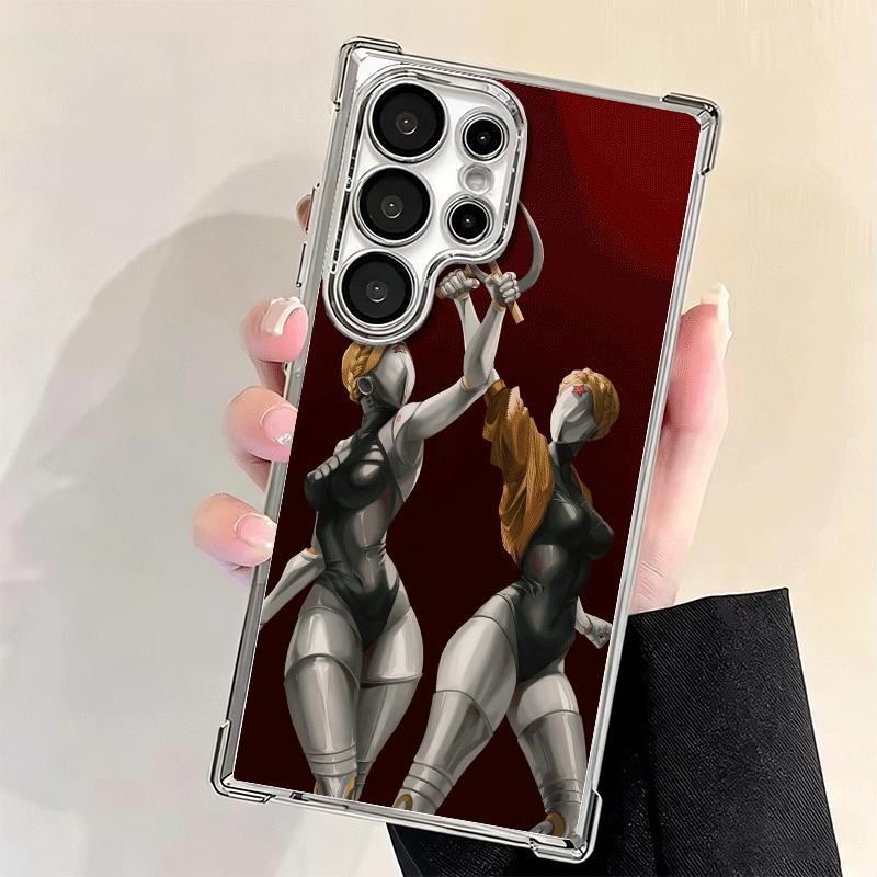 Игровой чехол Atomic Heart с покрытием для телефона Samsung Galaxy S24 S25 FE S26 Edge S23 Ultra S22 S21 Plus S20 Защита от падения с подушкой безопасности