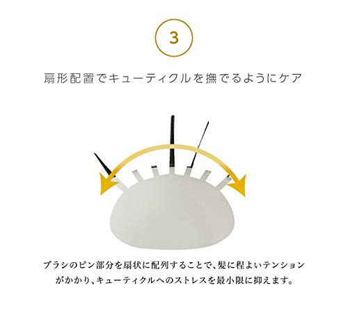 Hairdresser's glossy hair brush, static-removing type 0070-2230