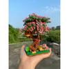 Cherry Blossom Treehouse Bonsai Tree Building Blocks Micro Sakura Botanical Collection Building Set For Children Toy Home Decor