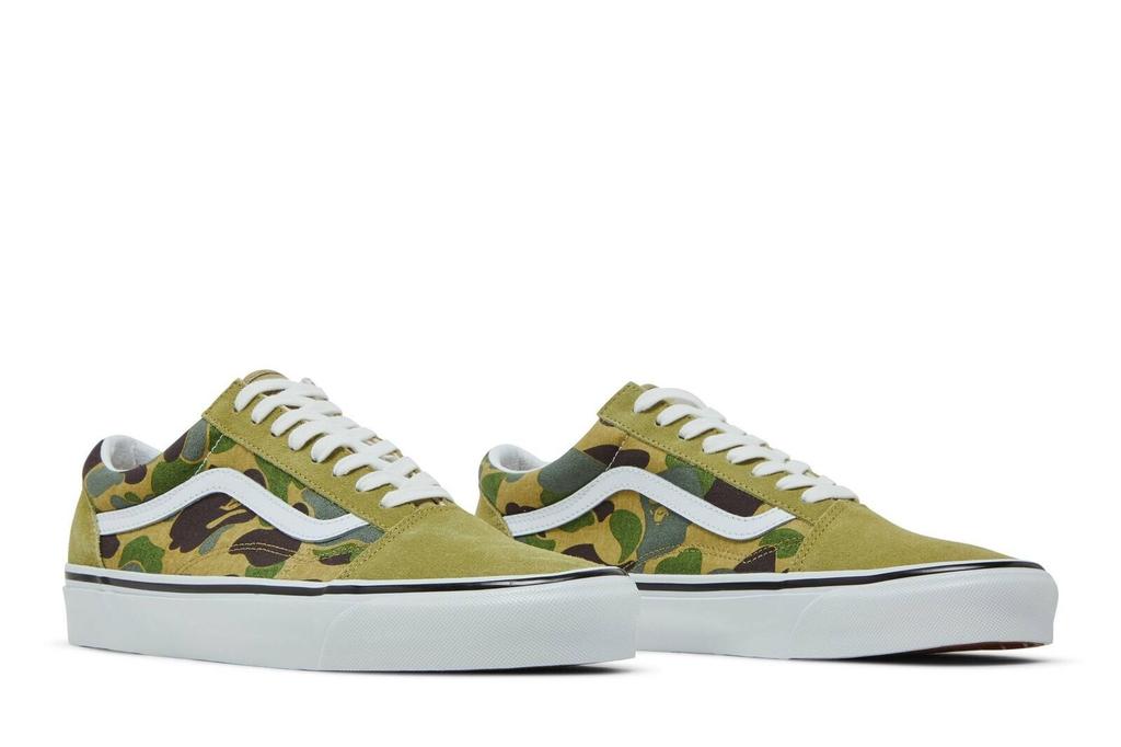Vans BAPE x Old Skool 36 DX 'Зеленый камуфляж' VN0A54F37BE Мужская обувь Новые